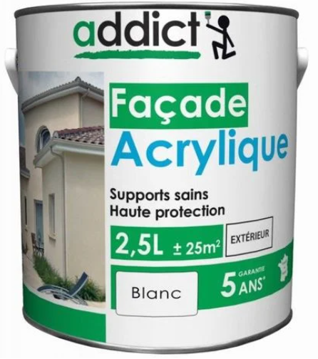 ADDICT ACRYLIQUE FACADE 2.5L BLANC