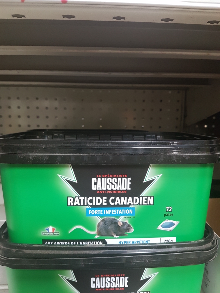 Raticide Canadien - Pat'appât - forte infestation 720g